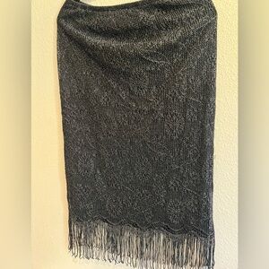 Sarah b Studio Boho Fringe Maxi Skirt‎